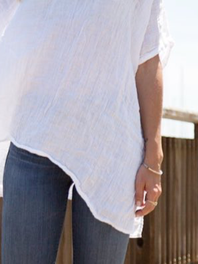 zolucky Casual Short Sleeve Linen Blouse Shirt Top
