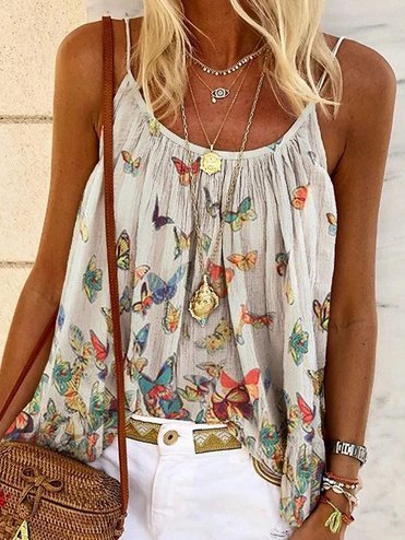 White Sleeveless Shift Tops