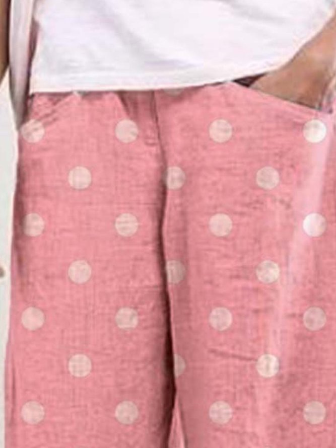 colorful polka dot pants
