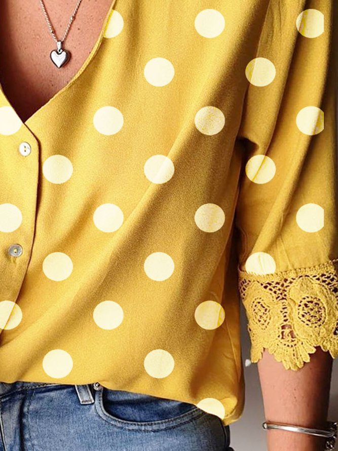 Yellow Polka Dots Top