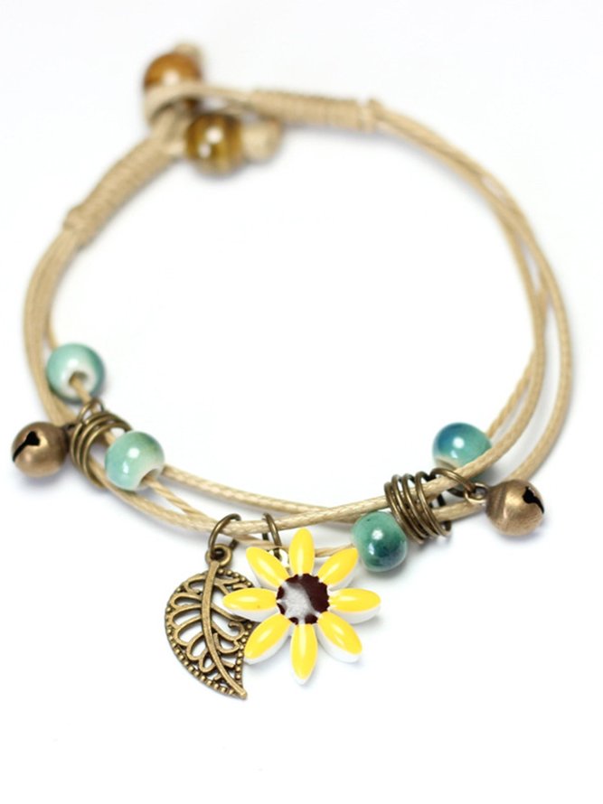 Vintage Daisy Flower Bracelet zolucky