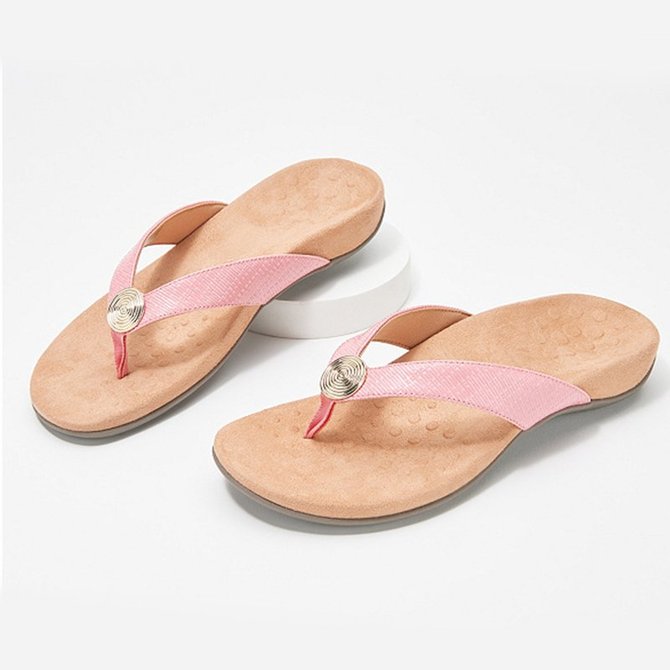ladies leather flip flops sandals