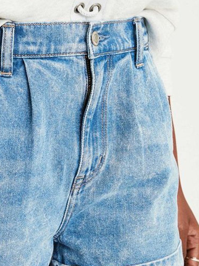 Casual simple loose denim shorts | Bottoms | Zolucky 1 Women Shorts ...
