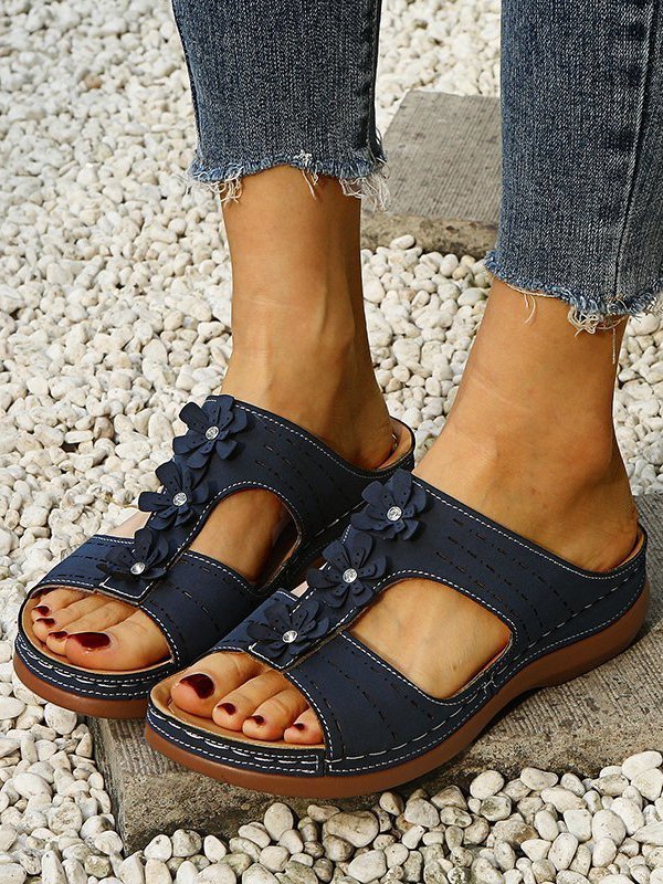 Summer Flower sandals with thick bottom Sandals | zolucky