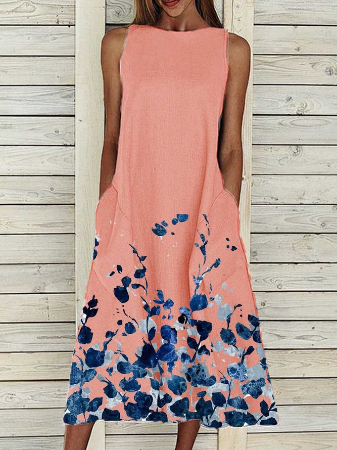 White Sleeveless Printed Patchwork Cotton Sundresses | Dresses | White
