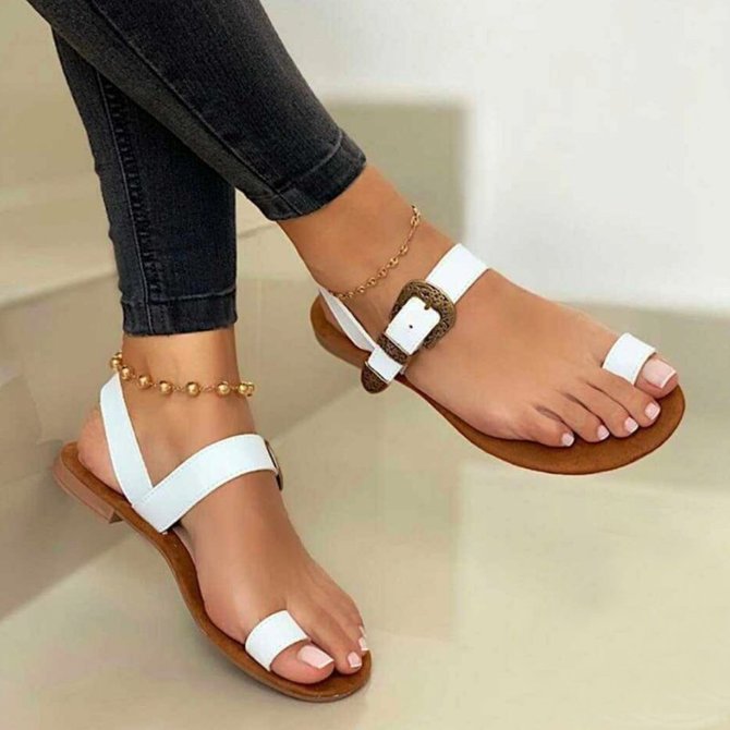 white sandals summer