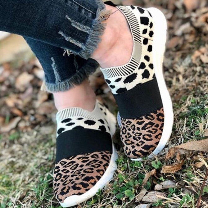 leopard dress with sneakers