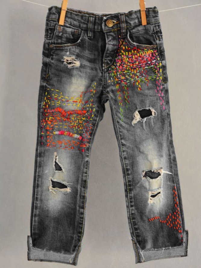 plus size printed trousers
