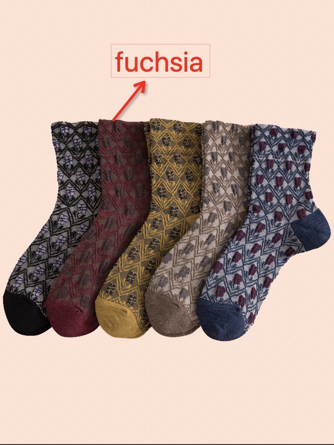 Casual Floral Socks