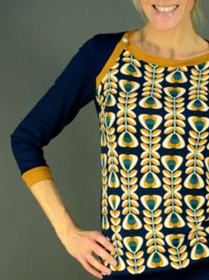 Casual Printed Long Sleeve T-shirt