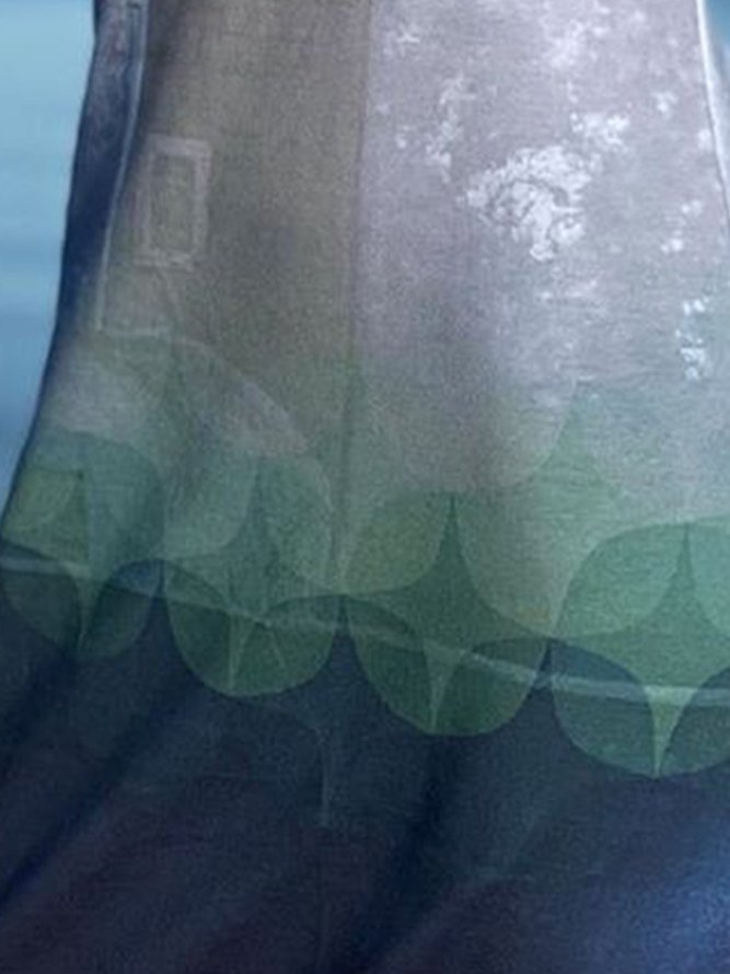 Cotton-Blend Hoodie Vintage Floral Knitting Dress