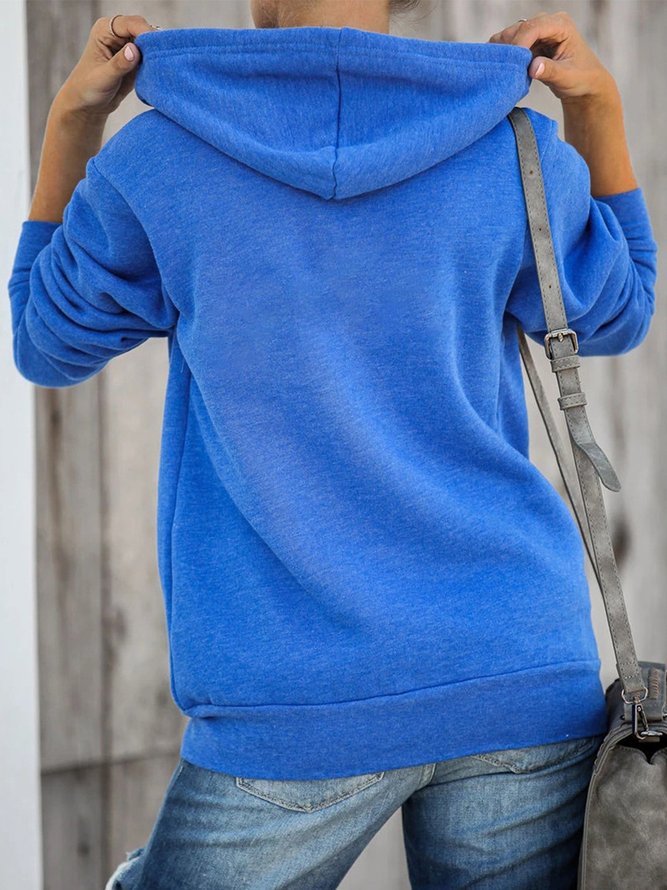 Vintage Hoodie Long Sleeve Plain Plus Size Statement Zipper Casual Sweatshirts