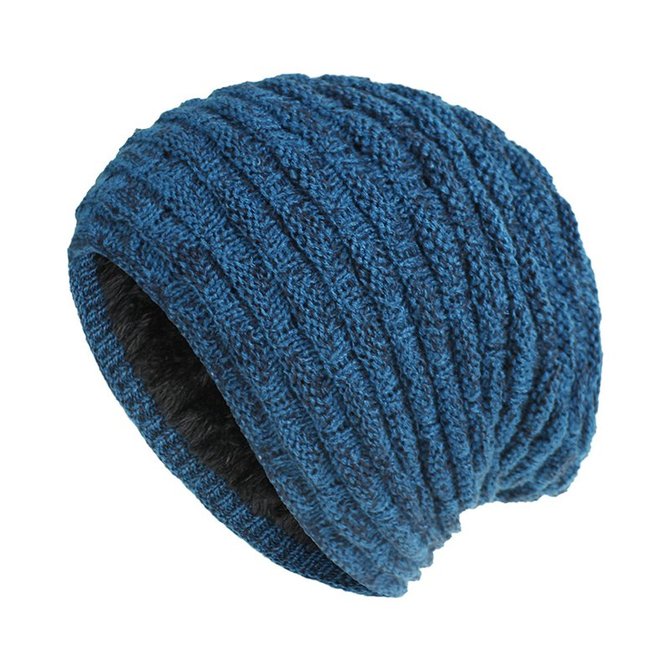 Autumn and winter knitted cap with wool and warm ear protection wool wrap cap