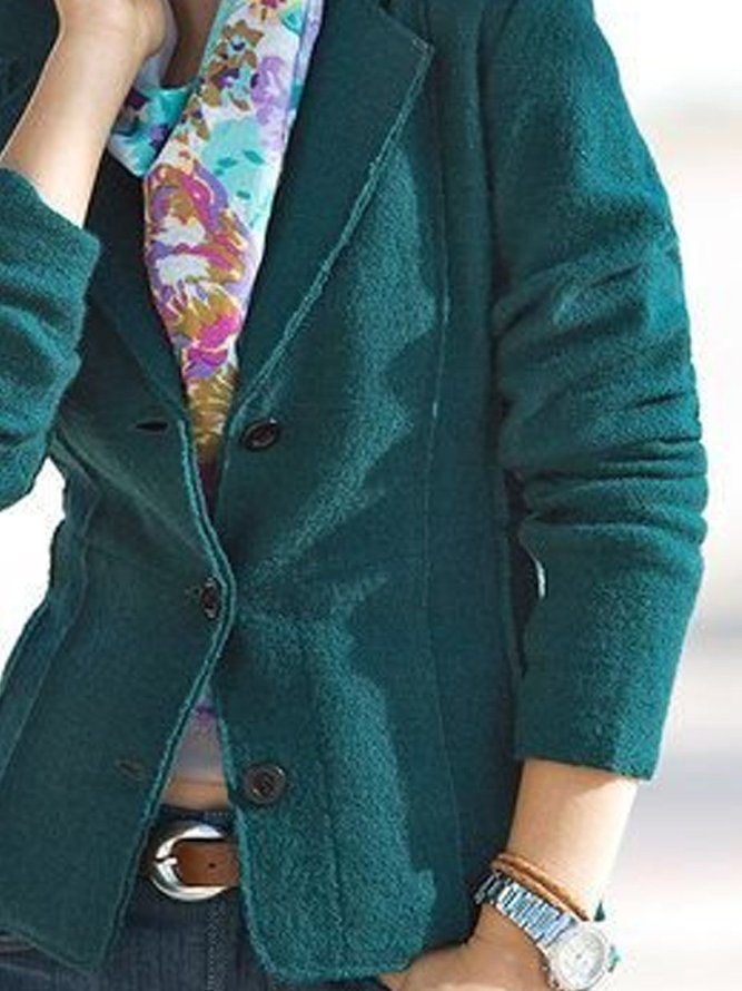 Green Tweed Simple Jacket