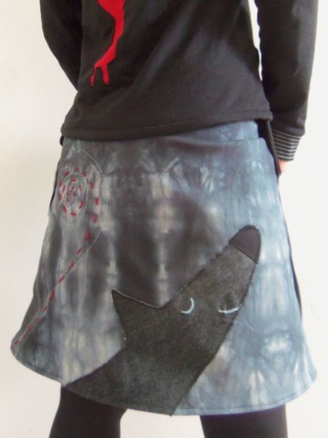 Casual Plus Size Printed Skirt