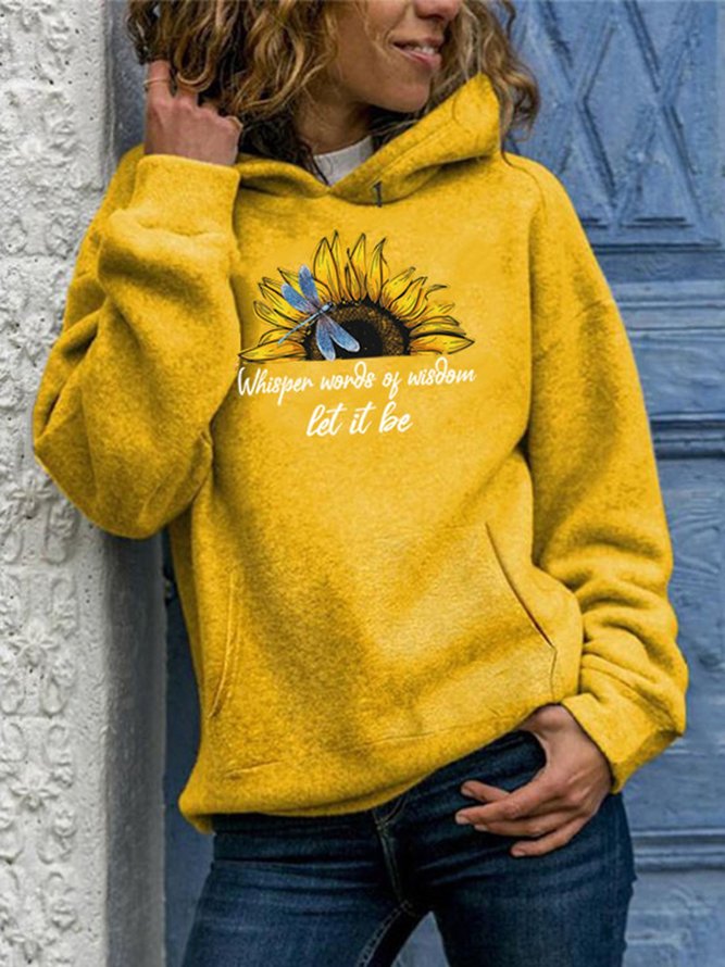 Plus size sunflower hoodie Clearance