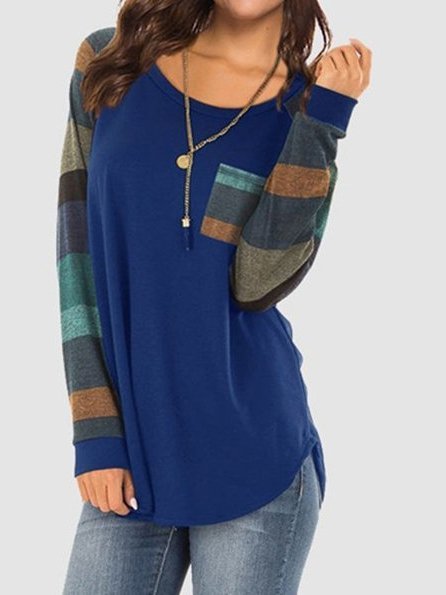Long Sleeve Stripes Shift Top