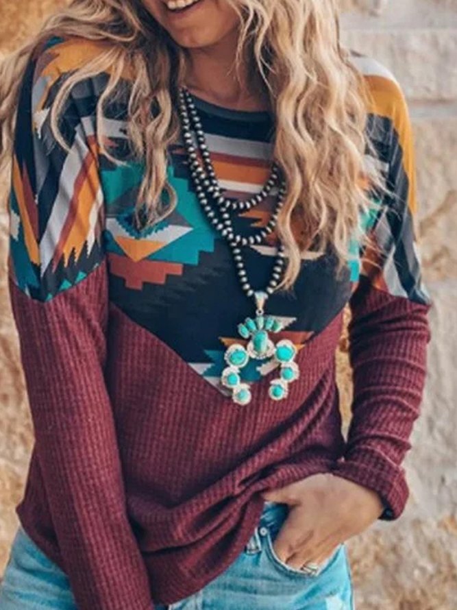 Multicolor Long Sleeve Casual Sweatshirt
