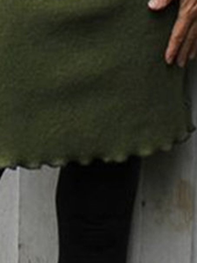 Autumn Winter Casual Vintage Green Half Short Skirt