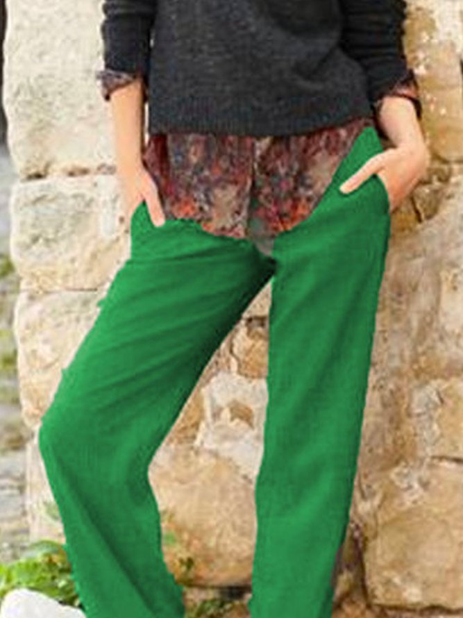 Cotton-Blend Pants