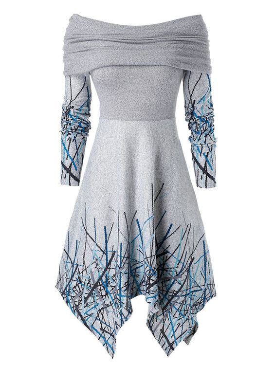 Knitted A-Line Casual Knitting Dress