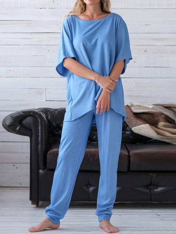 cowl neck suit