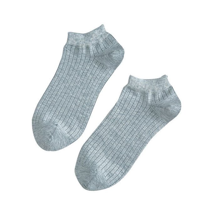 Men's solid color thin socks winter boat socks
