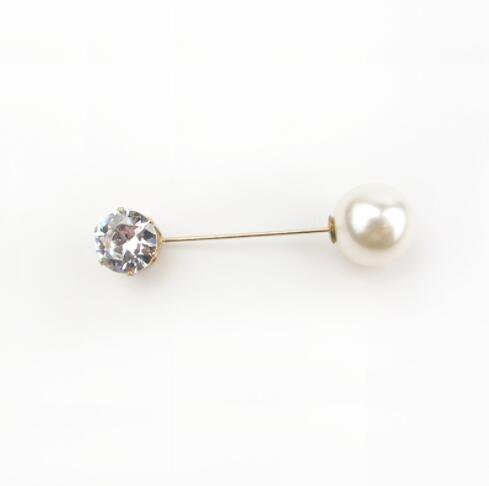 New Chic Holiday Vintage Double-headed Pearl Brooch Alloy Brooch & Pin