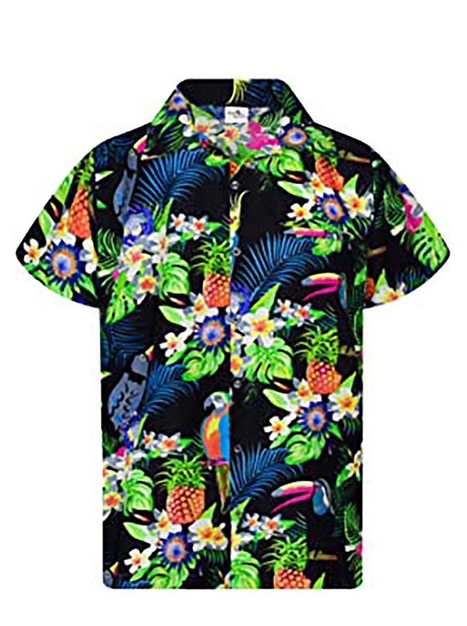 Men&rsquo;s Vintage Shirt Collar Leaves Shirts | zolucky