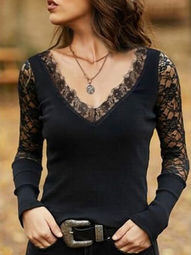 Polyester Cotton Long Sleeve Top