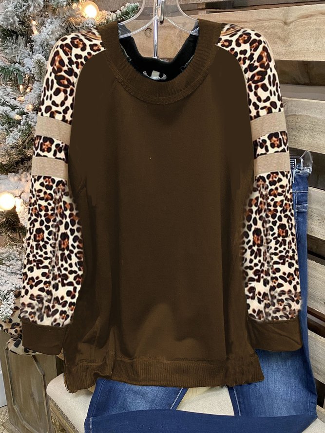 Leopard Casual Printed Top