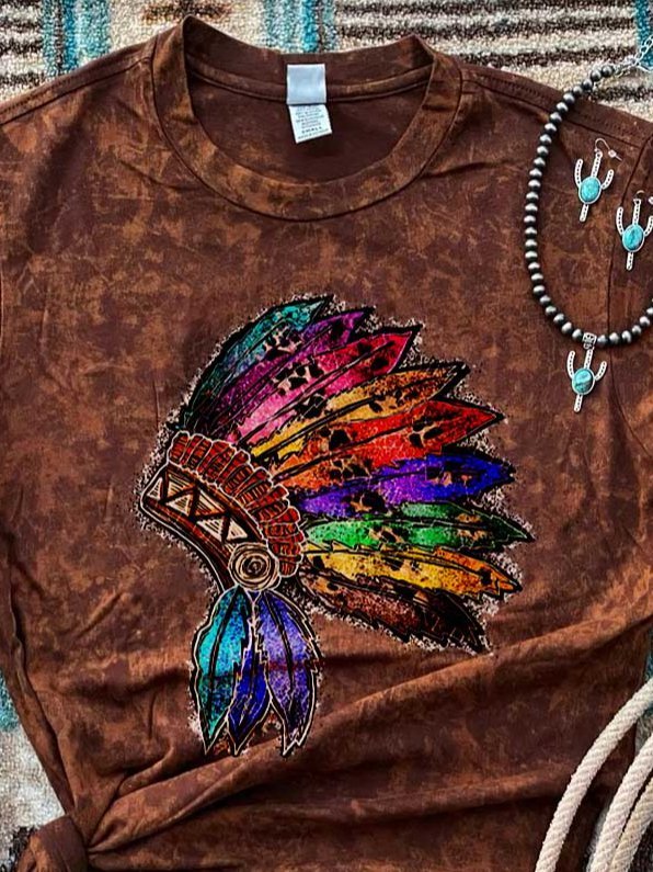 Short Sleeve Cotton-Blend Casual T-shirt