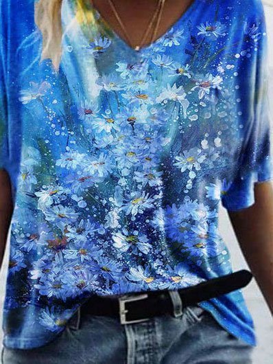 Holiday Floral Short Sleeve T-shirt