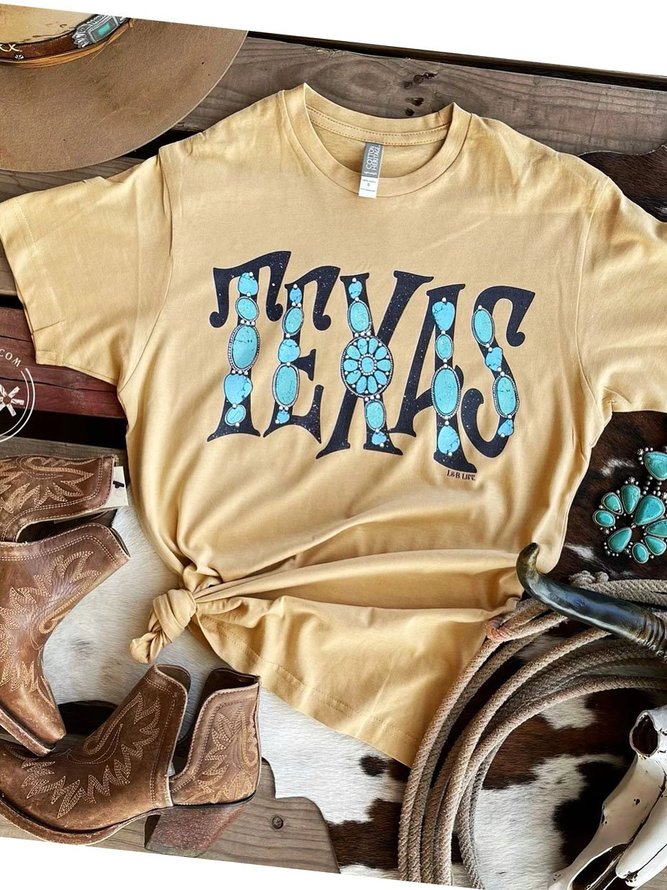 Letter Short Sleeve T-shirt