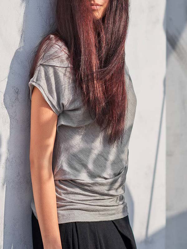 Crew Neck Short Sleeve Solid T-shirt