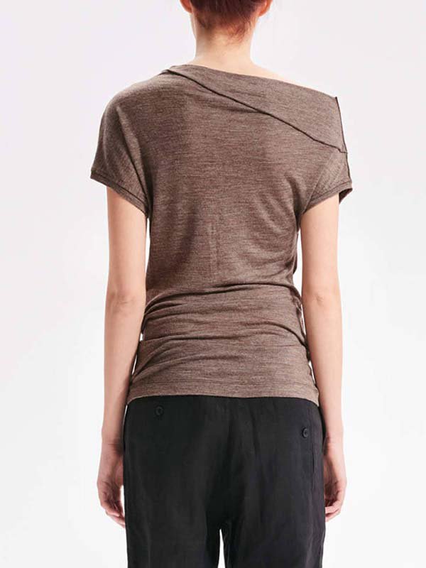 Solid Cotton-Blend Short Sleeve T-shirt