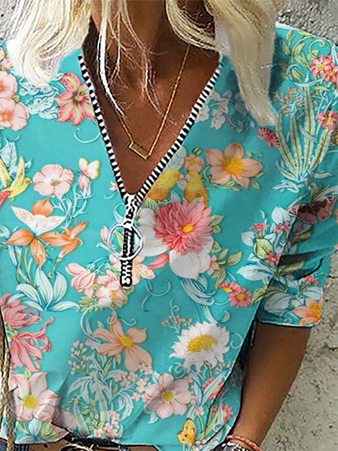 Floral Printed Casual Top