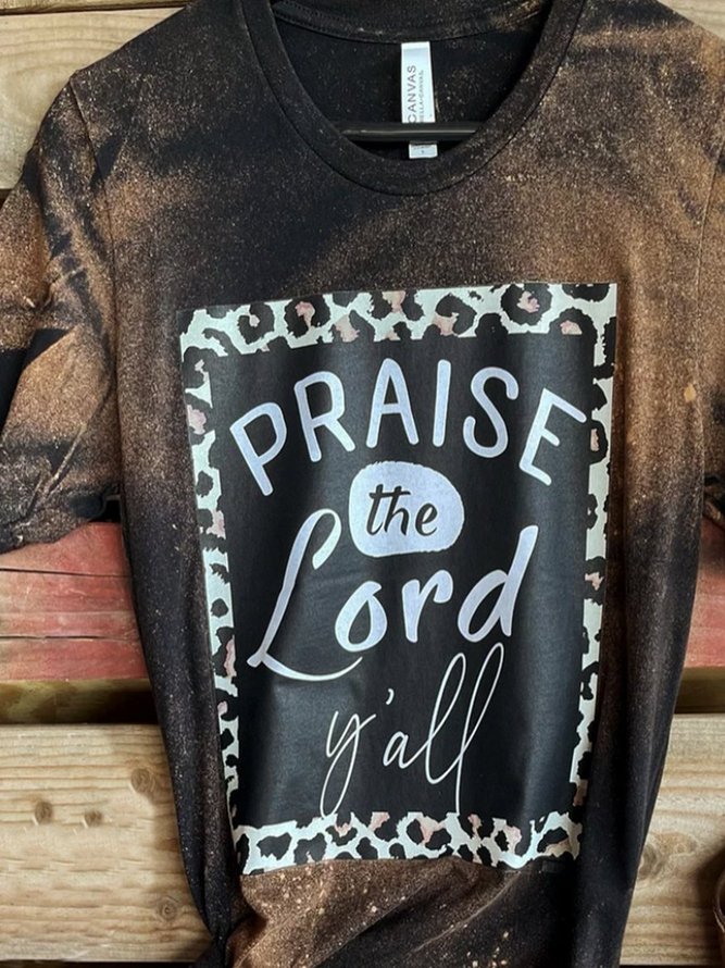 Leopard Jersey Short Sleeve T-shirt