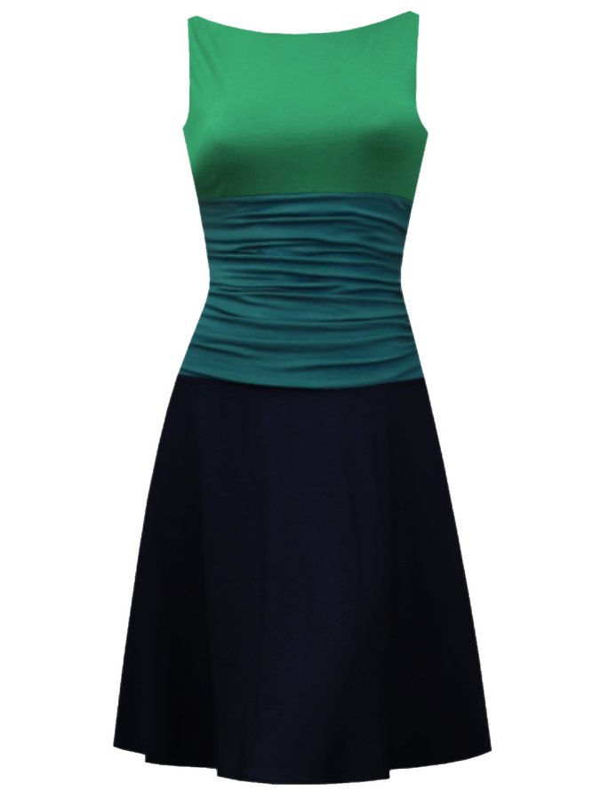 Casual Sleeveless Round Neck Dress