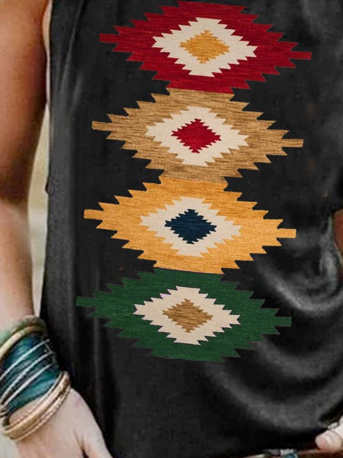 Shift Geometric Casual Shirts & Tops