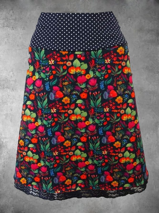 Casual Printed Skirt