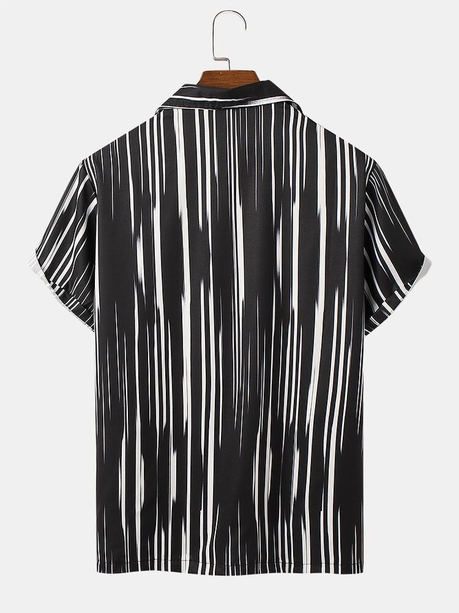 Men's Striped Basic Printed Shirts
