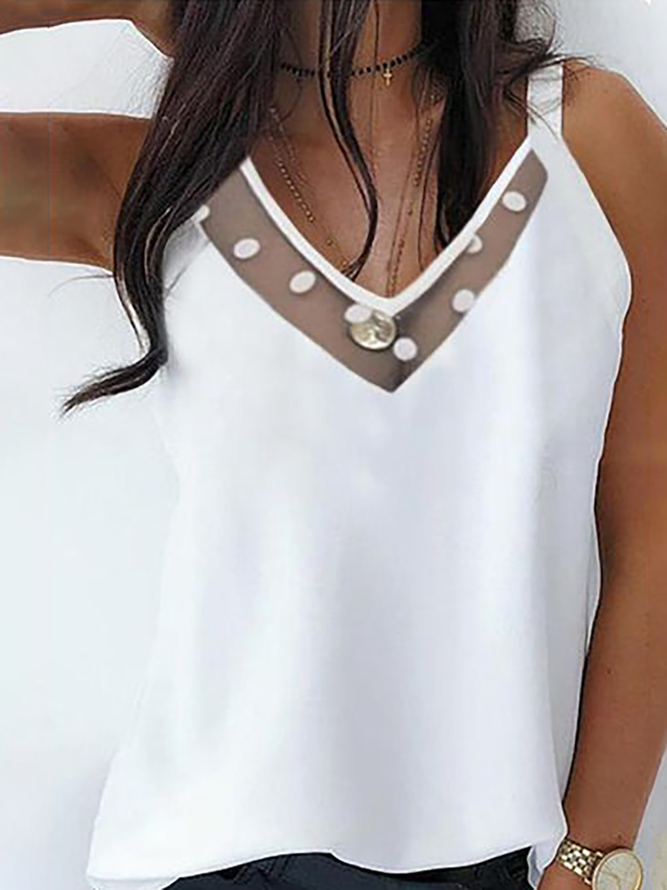 Solid Casual Sleeveless Top
