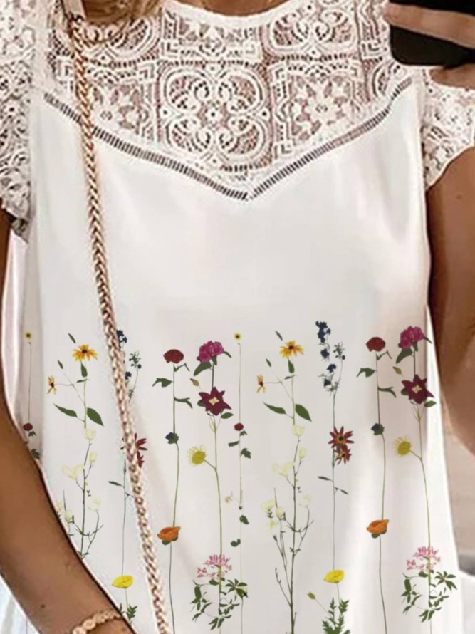 Casual Sleeveless Printed Cotton Top