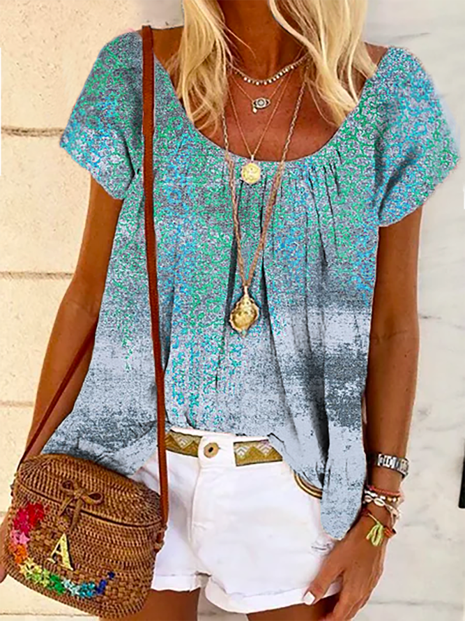 plus size printed tops