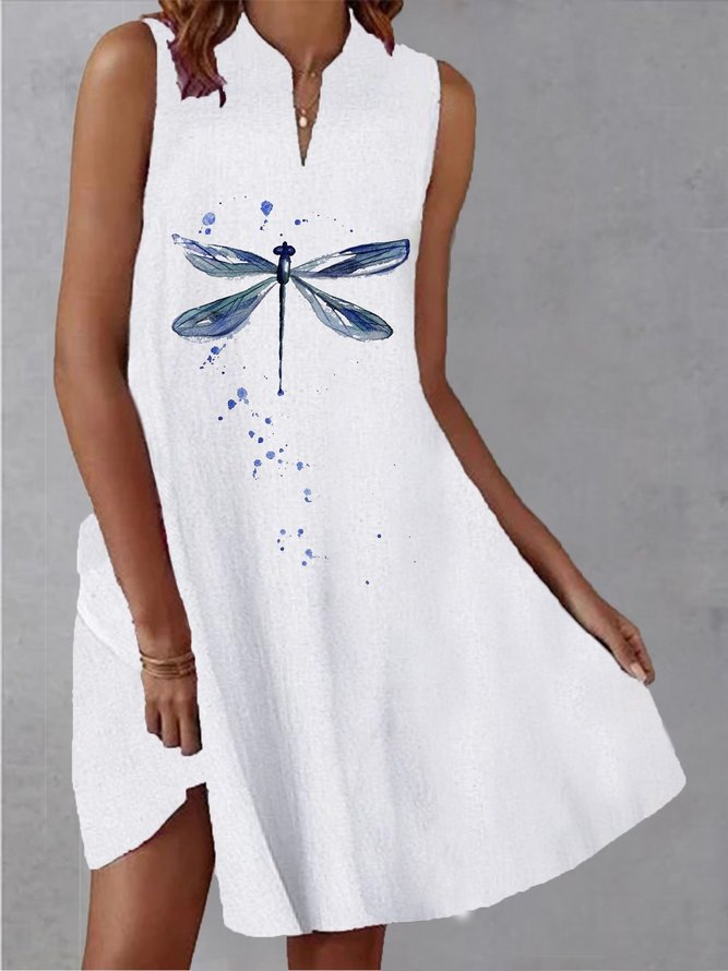 New Women Chic Plus Size Vintage Boho Holiday Casual V Neck Animal Sleeveless Weaving Dress