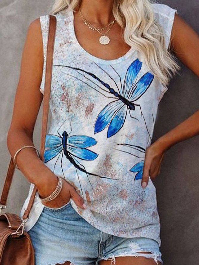 Casual Floral-Print Animal T-shirt