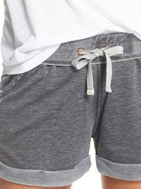 Solid Casual Pockets Sports shorts