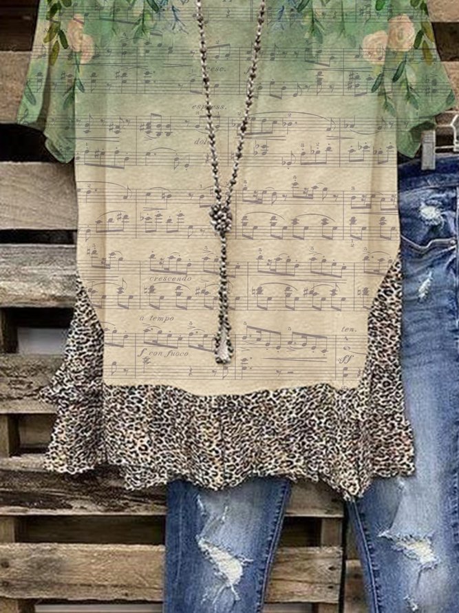 Floral Short Sleeve Floral-Print T-shirt