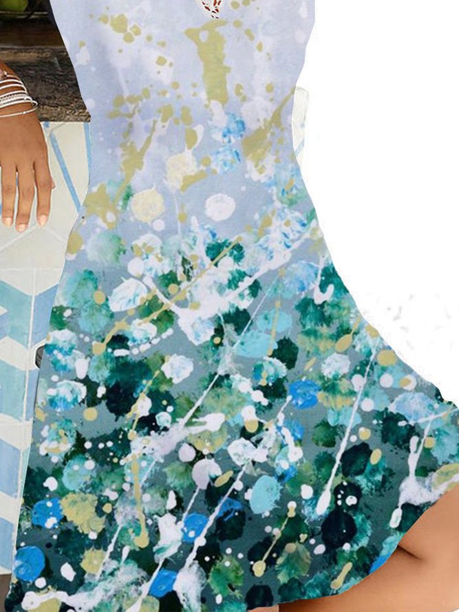 Cotton-Blend Holiday Geometric Knitting Dress